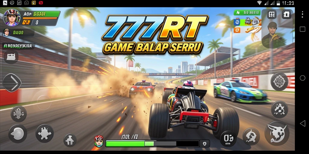 Tampilan screenshoot gameplay balap di 777RT yang memukau.