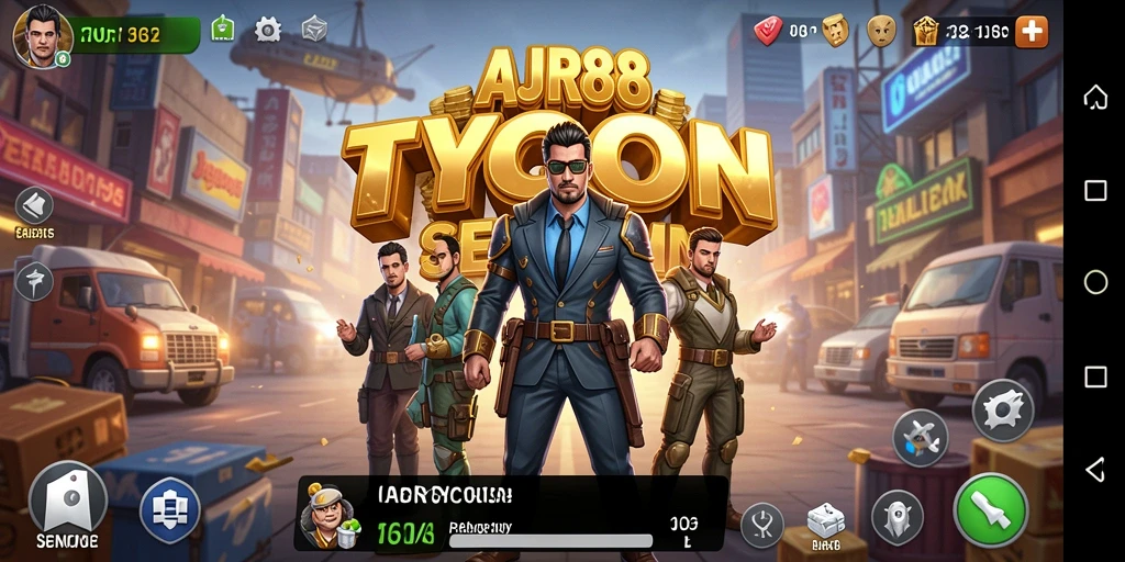 Screenshot yang menunjukkan gameplay seru AJR88 dengan elemen Tycoon.