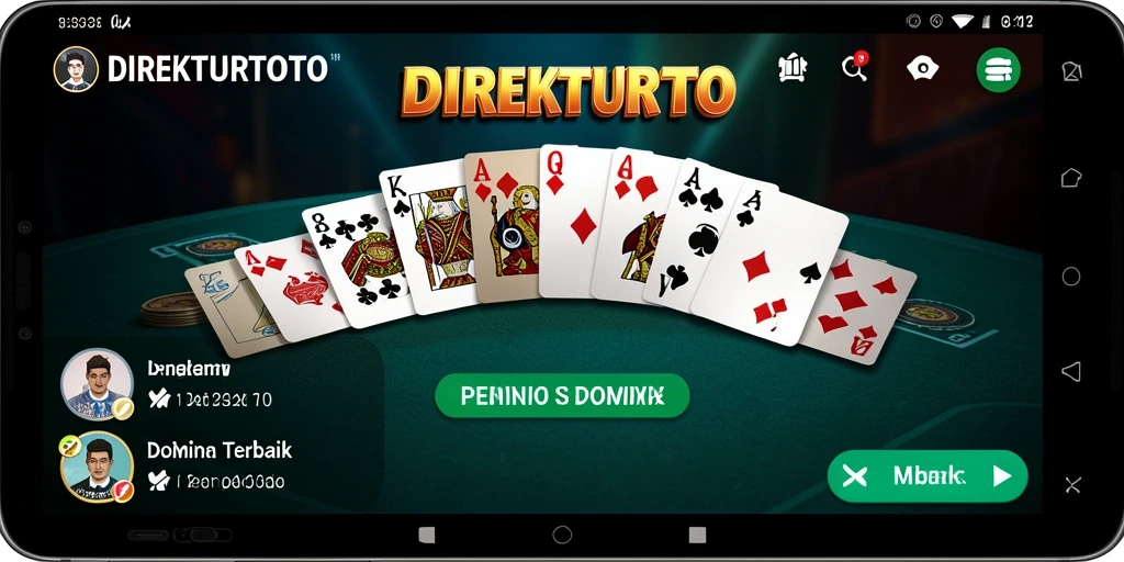 Tampilan gameplay menarik dari DIREKTURTOTO di mana pemain bersaing dalam permainan Domino.