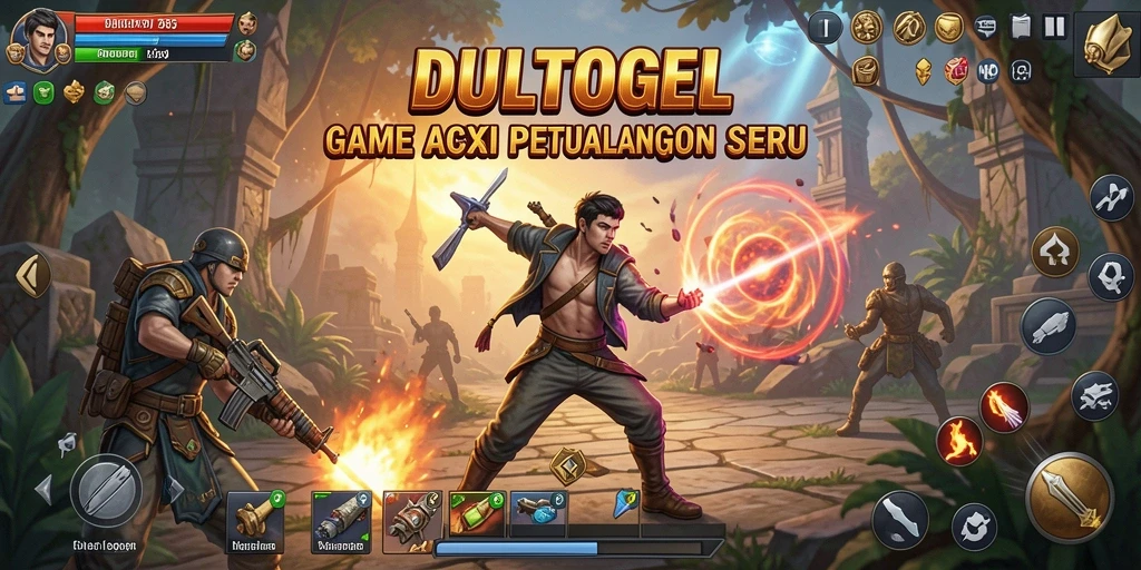 Tampilan gameplay seru DULTOGEL yang menantang.