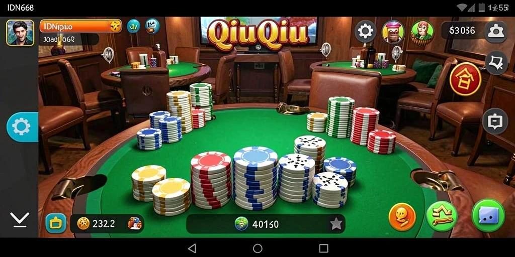 Tampilan gameplay seru dalam IDN668 QiuQiu.