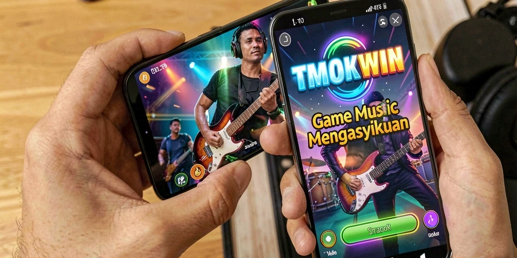 Tampilan gameplay yang menarik dari TMOKWIN dengan berbagai pilihan lagu.