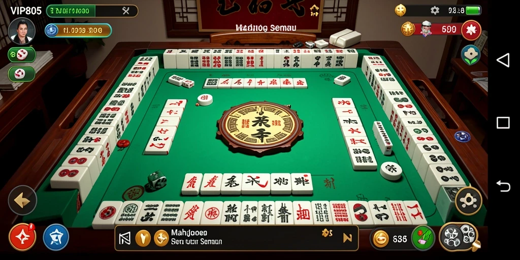 Tampilan gameplay Mahjong yang menarik di VIP805.