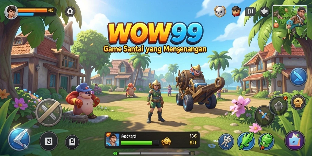 Screenshot gameplay WOW99 menunjukkan karakter lucu dalam misi yang seru.