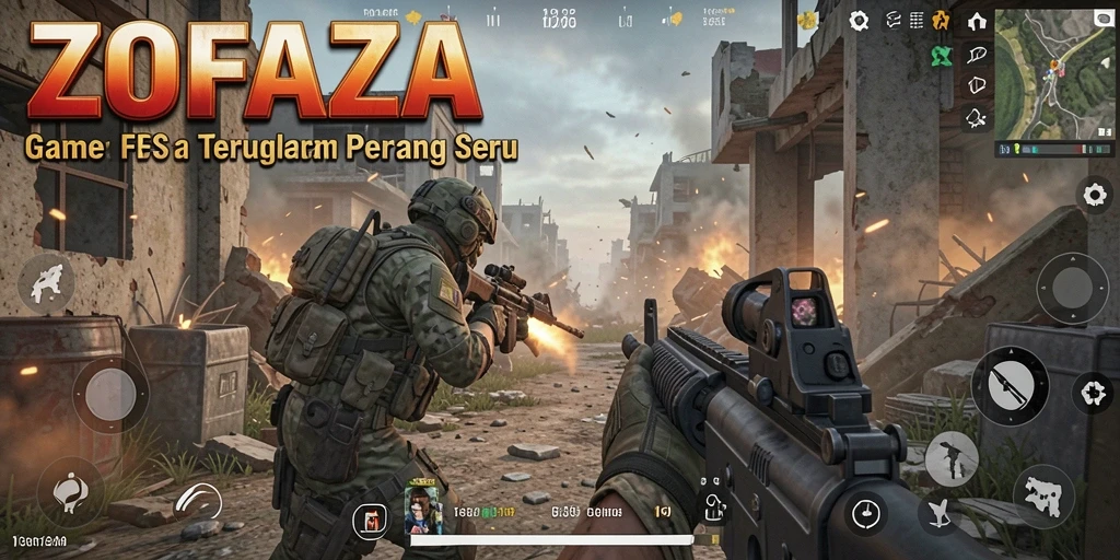 Tampilan gameplay intens dan seru dalam ZOFAZA.